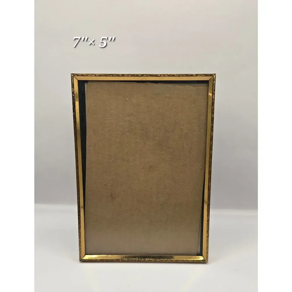 Vintage Hollywood Regency Ornate Timeless Grandmillenial Brass Picture Frame 7x5